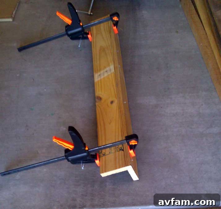 Measuring Pallet Plank Measuring a pallet plank for precise cutting