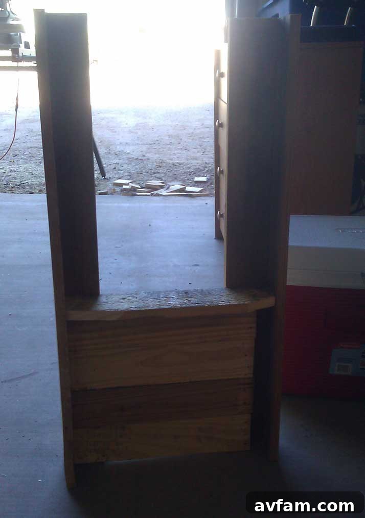 Adding Cooler Supports Adding interior support beams for the cooler to rest on