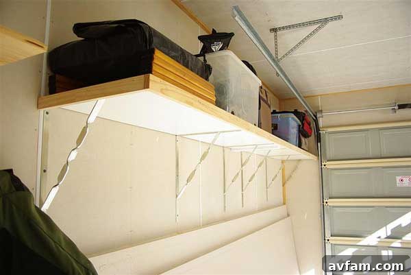 high-shelf-garage-storage - High shelves for garage organization