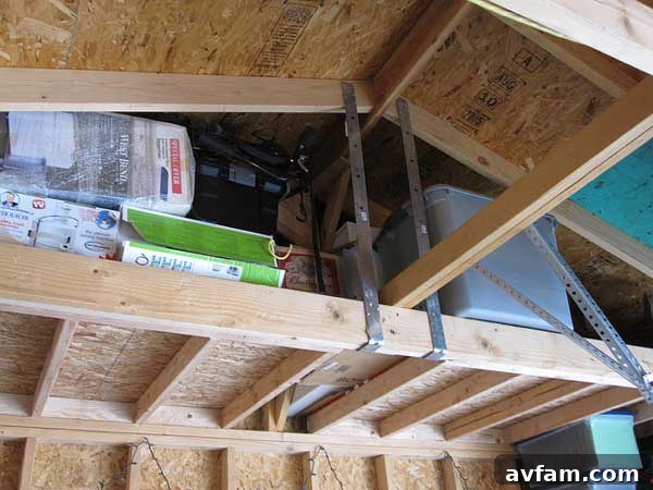 rafter-garage-storage - Rafter storage for maximizing space
