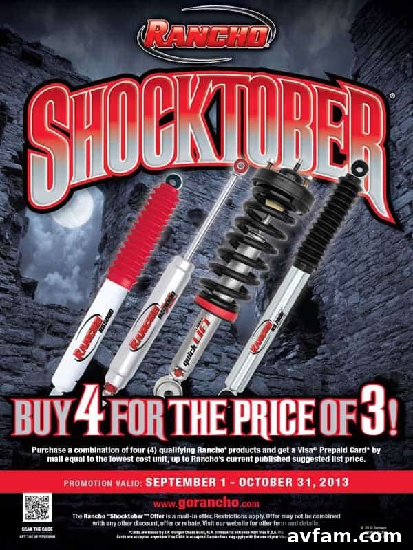 Rancho Shocktober Rebate and Discounts rancho-shocks-discounts-coupon-code