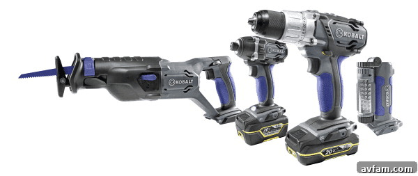Kobalt 20V MAX Cordless Tool Kit Overview Kobalt 20V MAX 4-Tool Kit - Power and Precision for Every Project