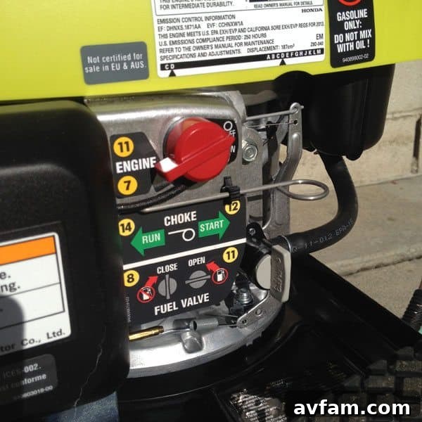 Ryobi pressure washer controls and nozzle ryobi-controls