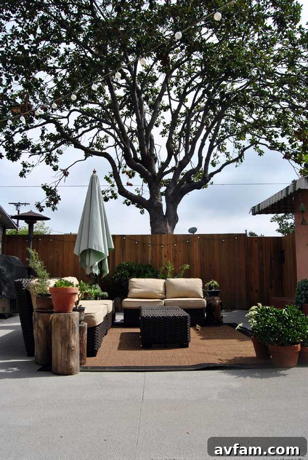 Rust-Oleum After Vertical Full Vertical View of Fully Restored Concrete Patio