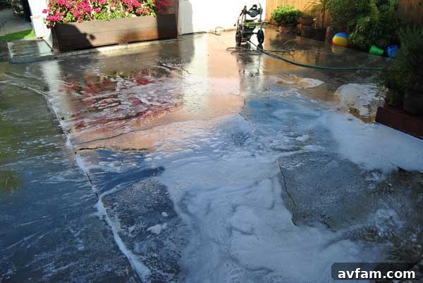 Power Washer Water Power Washing Concrete Patio