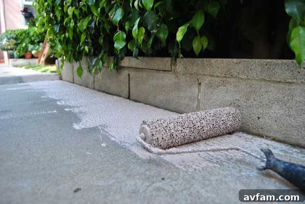 Rust-Oleum Paint Roller Application Applying Rust-Oleum Restore with a Roller