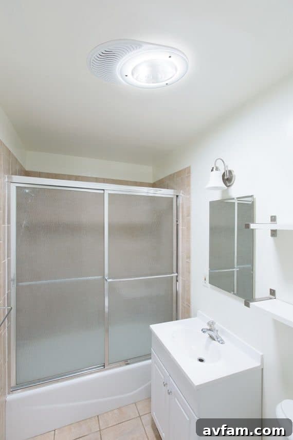 Bright and modern bathroom after Solatube installation