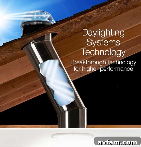Infographic detailing Solatube Daylighting System technology