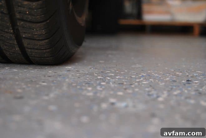 Clean and Bright Garage Floor After Epoxy Coating