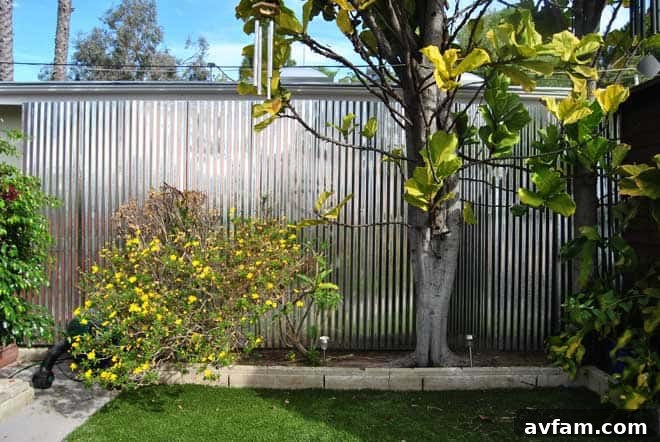Modern Corrugated Steel Privacy Fence Design Modern Corrugated Steel Privacy Fence for Your Backyard
