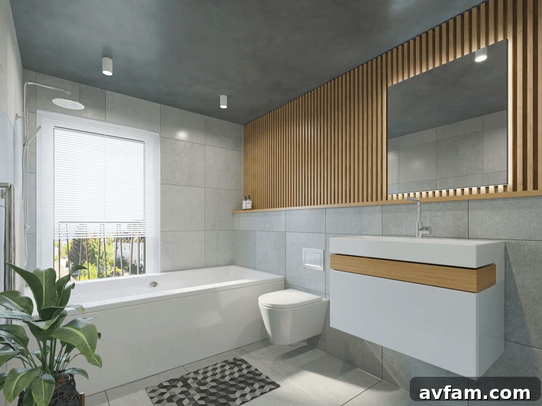 Building Tomorrow's Bathroom Today 2 Modern bathroom with toilet, sink, and bathtub setup