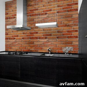 Brick pattern 3D wall panel