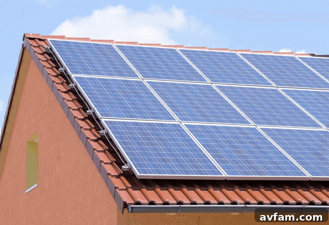 Solar PV on roof of workshop