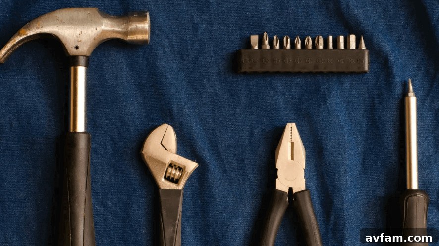 Professional repair tutorial setup with tools and camera ready