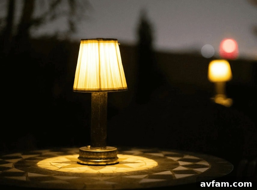 Modern Outdoor Path Lighting Fixture Close-up of a modern outdoor lamp post illuminating a pathway at dusk, showcasing effective path lighting.
