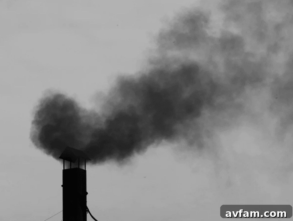 smoke pollution from traffic near residential area