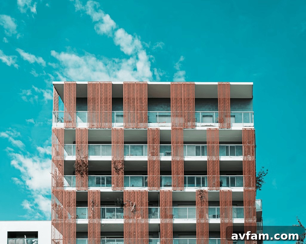 Tall building with many windows, possibly under renovation or