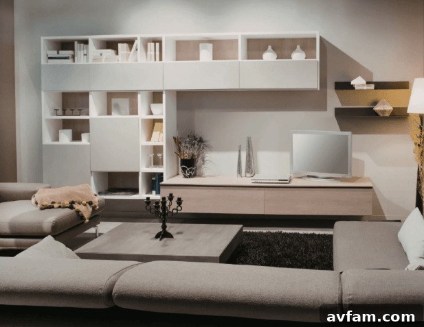 removable shelving in small space