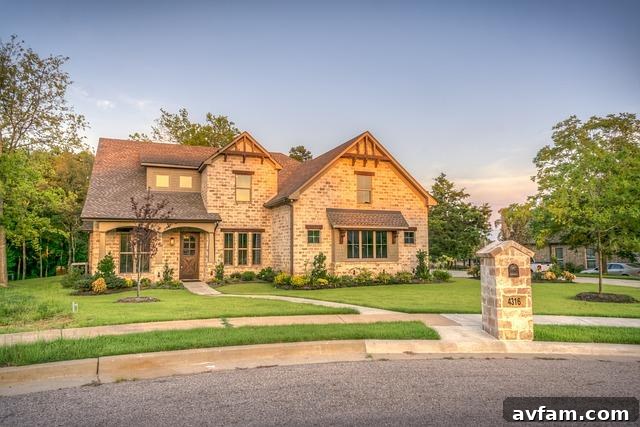 A home with great curb appeal from landscaping and a clean driveway