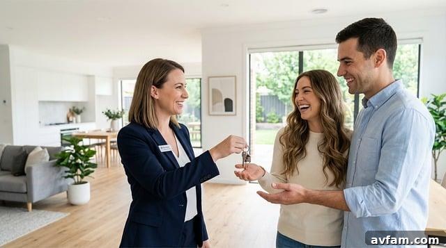 How Owning a Home Boosts Your Financial Stability and Long-Term Wealth 3 agent handing keys to new homeowners