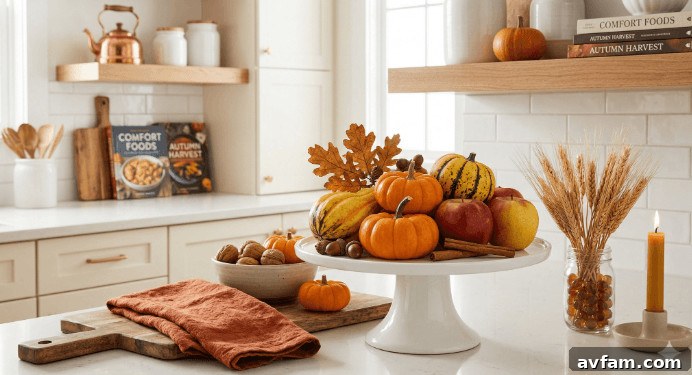 Style Your Kitchen Counter Like a Pro on a Budget: Easy Tips & Ideas 3 Kitchen counter styled with seasonal decor