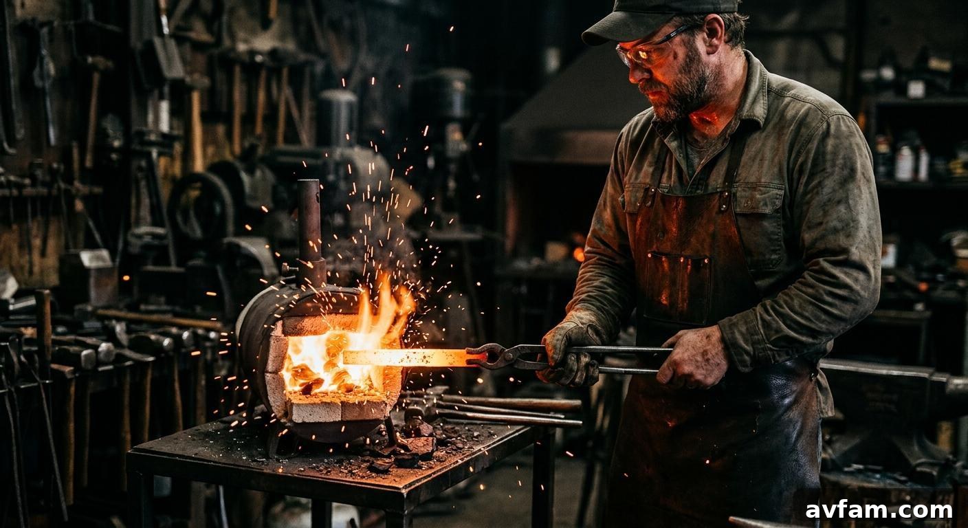 A home metalworker heat treating steel
