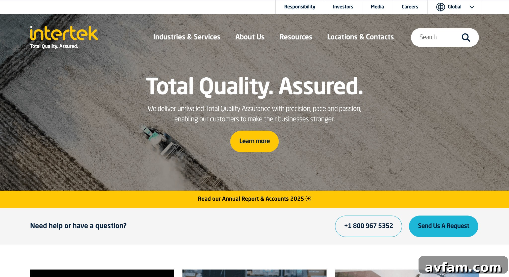 Screenshot of a company web page for Orange County fire