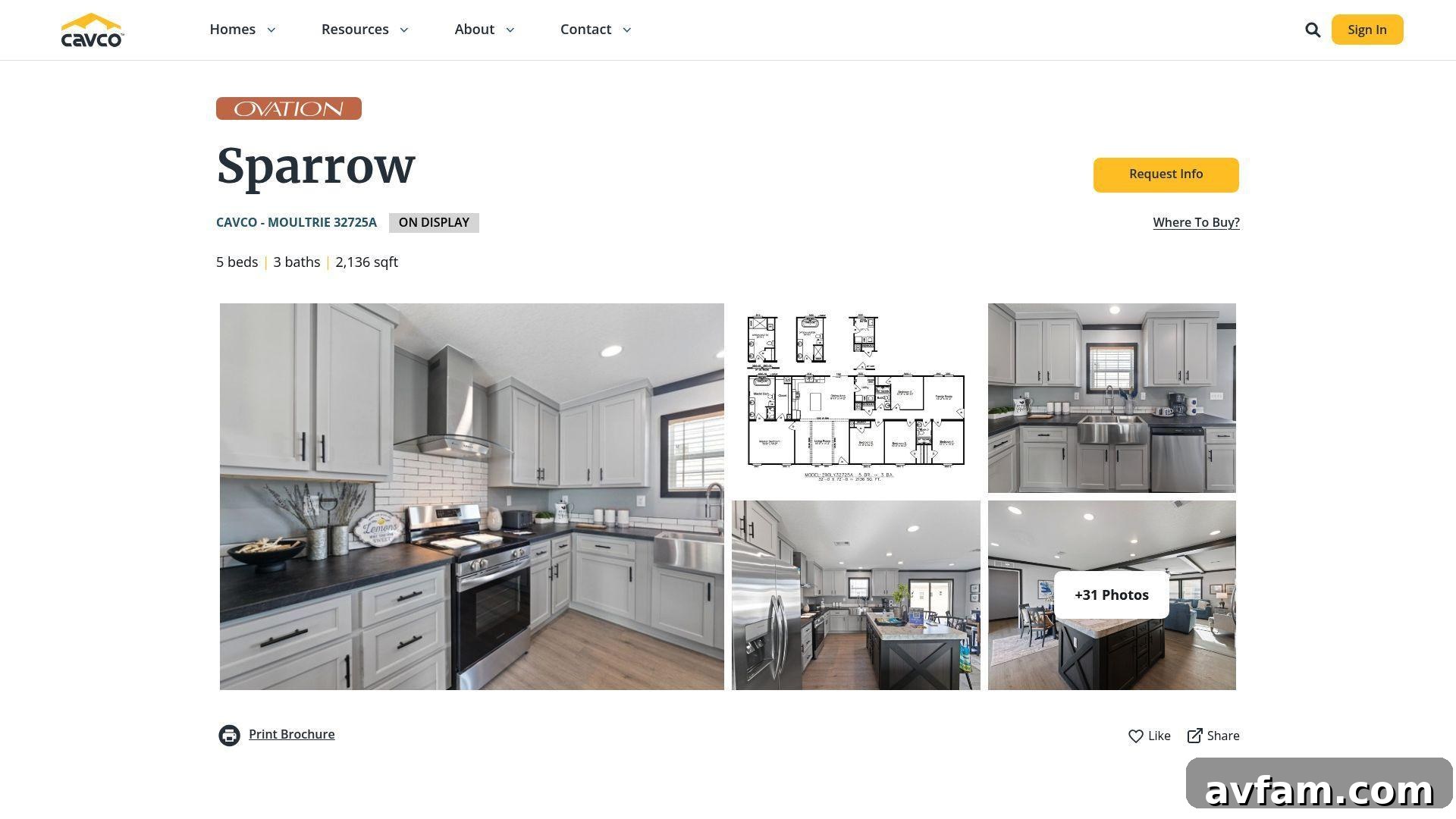 Cavco Homes product view