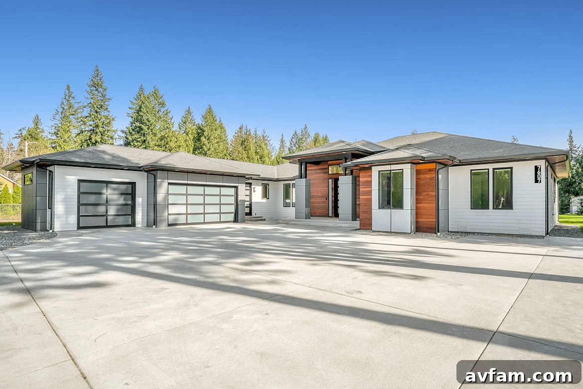 What to Look for in a Smart Garage Door Opener 2 House with a large driveway and garage