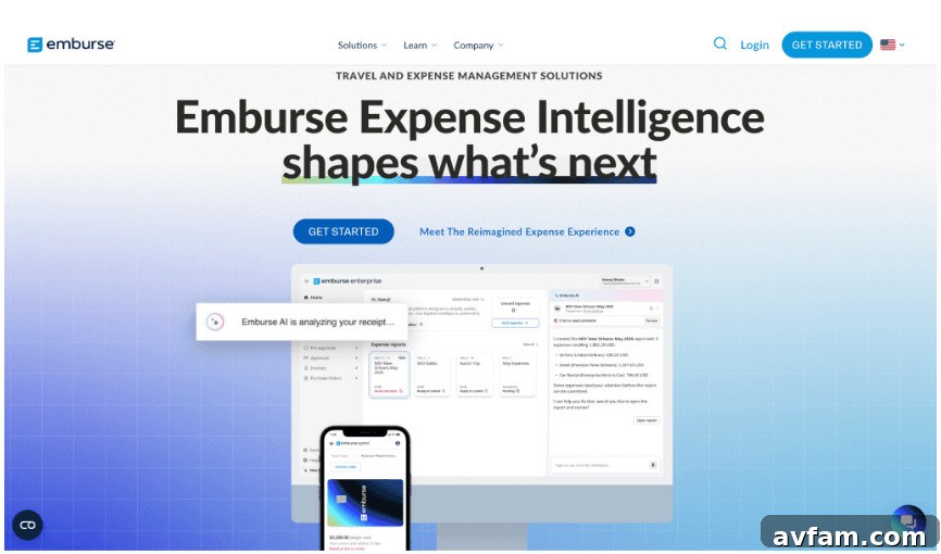 Emburse: Best for employee reimbursements and receipt capture