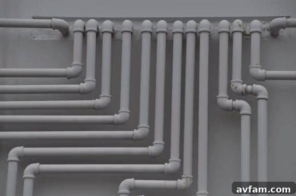 Sewer Line Repair Costs 2026: Warning Signs and Prices 2 Close-up of sewer pipes on a wall
