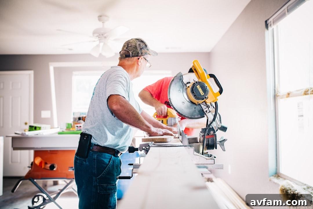 Contractor working on a Short-Term Rental property
