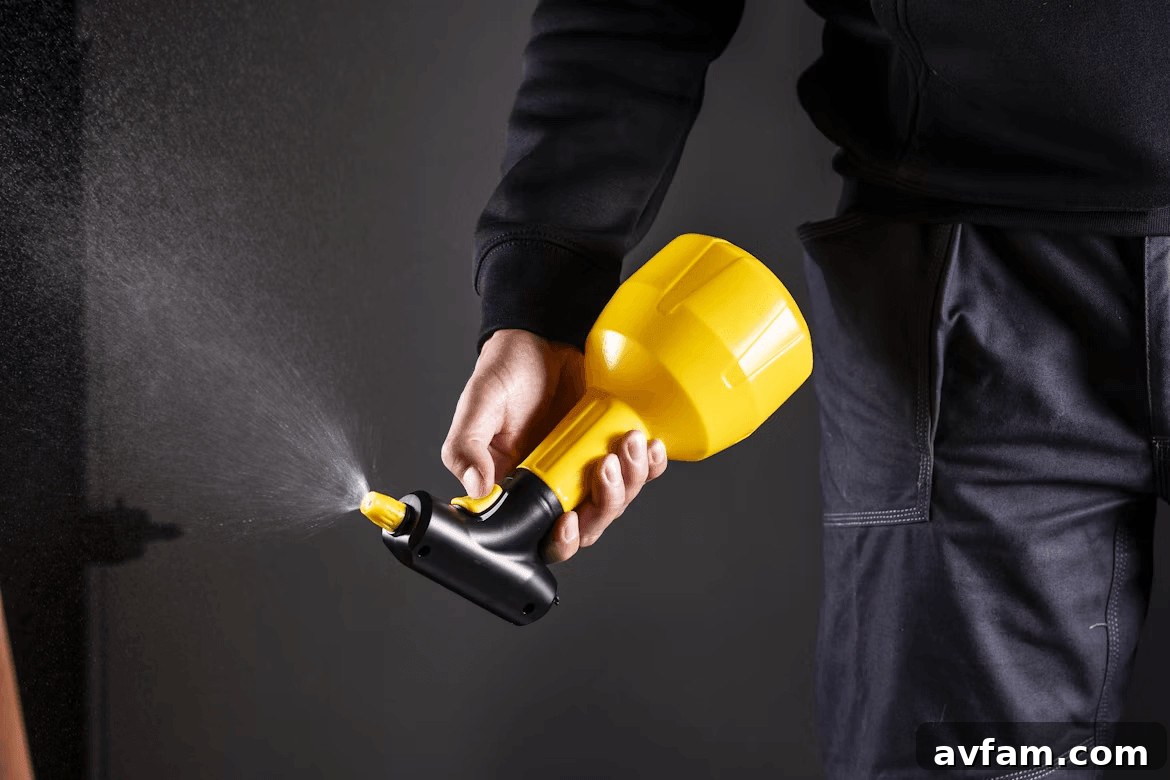 Pest Control Errors That Harm Your Home's Structure and Value 2 Person using a yellow sprayer for pest control